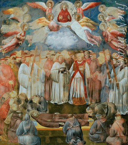 Giotto di Bondone - Death and Ascension of Saint Francis (from Legend of Saint Francis)