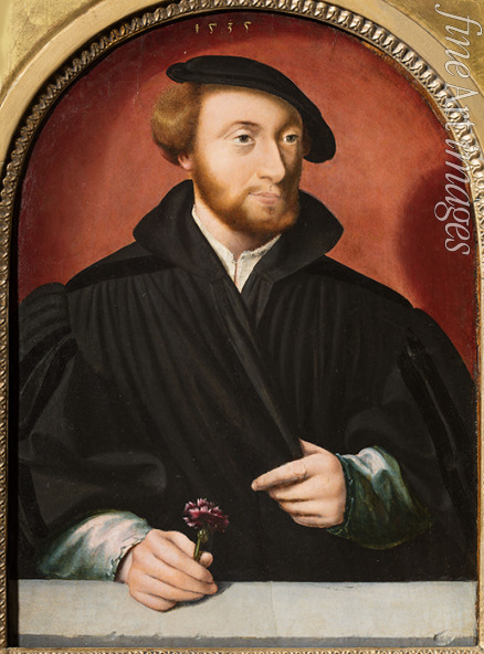 Bruyn Bartholomaeus (Barthel) the Elder - Portrait of a man with a carnation