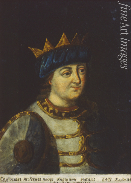 Russischer Meister - Porträt des Großfürsten von Kiew Swjatoslaw I. Igorewitsch (942-972)