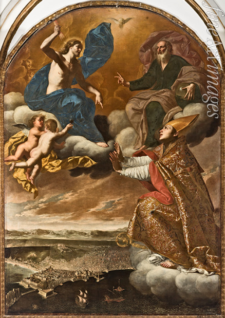 Monsù Desiderio (François de Nomé und Didier Barra) - San Gennaro protects Naples 