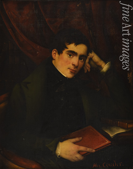 Couder Alexandre - Porträt von Alphonse de Lamartine (1790-1869)