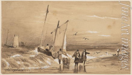 Aivazovsky Ivan Konstantinovich - Sea-coast with Fishermen