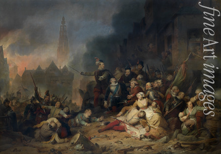 Braekeleer Ferdinand de the Elder - The Spanish Fury at Antwerp