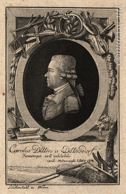 Löschenkohl Johann Hieronymus - Porträt von Komponist Carl Ditters von Dittersdorf (1739-1799)