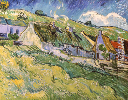 Gogh Vincent van - Strohgedeckte Häuser in Cordeville