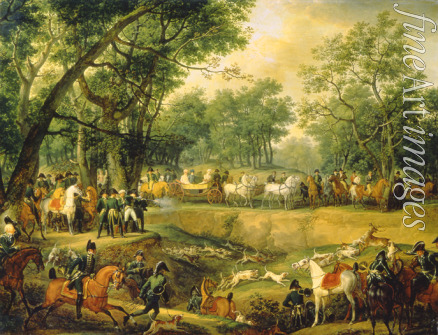 Vernet Carle - Napoleon on a Hunt in the Compiègne Forest
