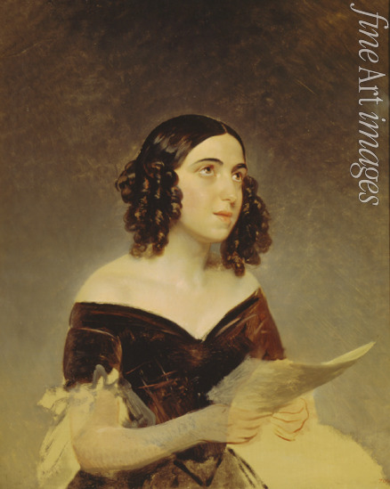 Briullov Karl Pavlovich - Portrait of the opera singer Anna Petrova (1816-1901)