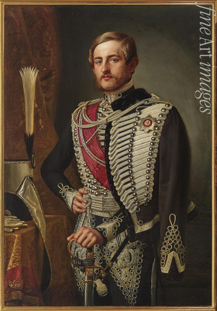 Hildebrandt Ferdinand Theodor - Portrait of Duke Eugen Erdmann of Württemberg (1820-1875) in Hussar uniform