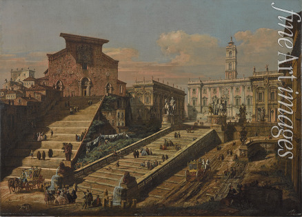 Bellotto Bernardo - View of the Capitol with the Church of Santa Maria in Ara Coeli