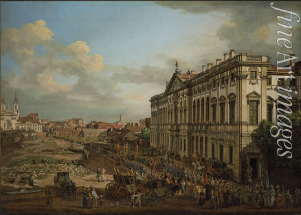 Bellotto Bernardo - Die Muttergottesprozession vor dem Krasinski-Palast