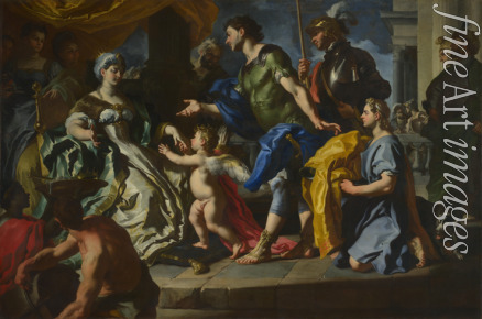 Solimena Francesco - Dido receiving Aeneas and Cupid disguised as Ascanius