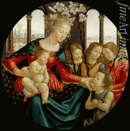 Ghirlandaio Domenico - Madonna und Kind mit Johannes dem Täufer und drei Engeln