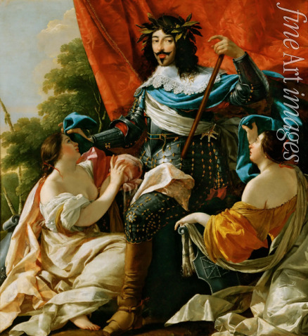 Vouet Simon - Louis XIII Between Two Figures Symbolizing France and Navarre