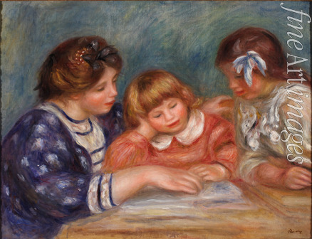 Renoir Pierre Auguste - La Leçon (Bielle, l'institutrice et Claude Renoir lisant)