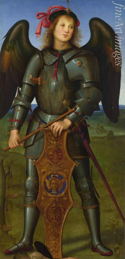 Perugino - Der Erzengel Michael (Aus dem Altartriptychon der Certosa von Pavia)