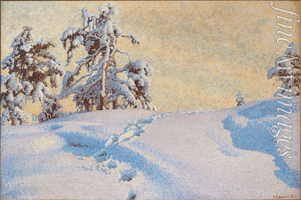 Fjaestad Gustaf - Snowy landscape 