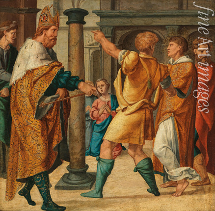 Bruyn Bartholomaeus (Barthel) the Elder - Pope Marcellus ordains Cyriacus as a Deacon (Cyriacus altar from St. Kunibert in Cologne)