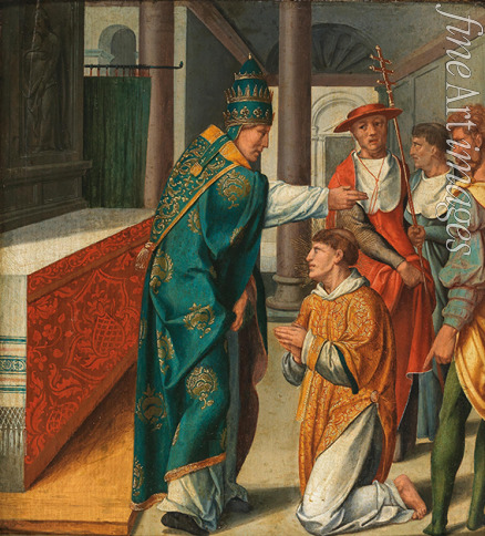Bruyn Bartholomäus (Barthel) der Ältere - Der heilige Cyriacus verweigert den Götzendienst (Cyriacus-Altar aus St. Kunibert in Köln)