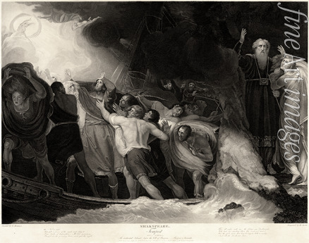 Romney George - Szene aus dem Theaterstück Der Sturm (The Tempest) von William Shakespeare