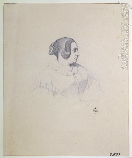 Amaury-Duval Eugène Emmanuel - Porträt von Komponistin und Dichterin Louise Bertin (1805-1877)