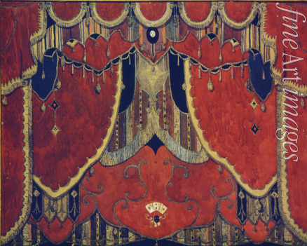 Golovin Alexander Yakovlevich - Design of main curtain for the theatre play The Masquerade by M. Lermontov
