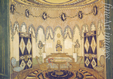 Golovin Alexander Yakovlevich - Stage design for the theatre play Two Brothers by M. Lermontov