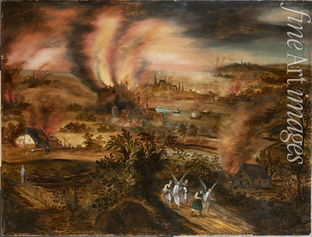 Momper Joos de the Younger - Lot and his daughters fleeing Sodom and Gomorrah