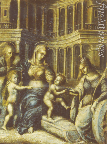 Romano Giulio - The Holy Family with Saint Catherine