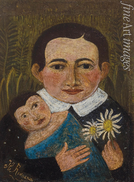 Rousseau Henri Julien Félix - La petite fille à la poupée et aux deux marguerites (The little girl with the doll and the two daisies)