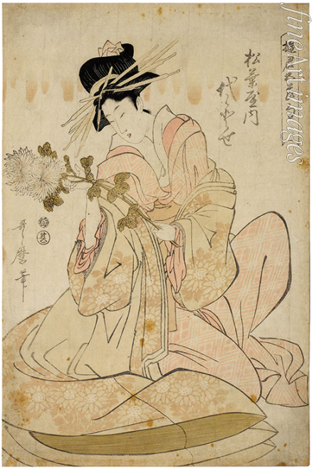 Utamaro Kitagawa - Eine Schönheit aus dem Matsuba-Etablissement. Aus der Serie Kurtisanen der fünf Festivals (Yukun gosekku)