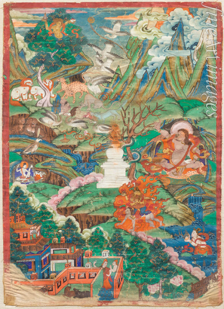 Tibetan culture - Thangka of Mahasiddha Virupa