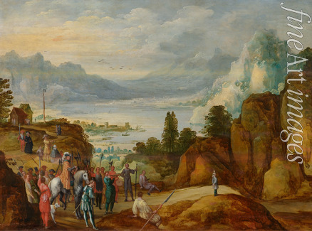 Momper Joos de the Younger - Mountain landscape with the shot of William Tell