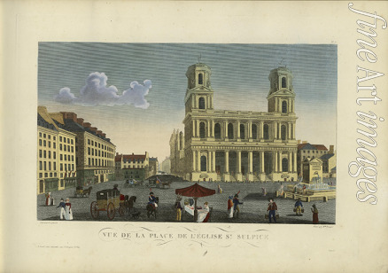 Courvoisier-Voisin Henri - Vue de la place de l'église Saint-Sulpice