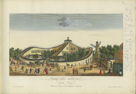 Courvoisier-Voisin Henri - Promenades aériennes, jardin Baujon, honoré de la présence de Sa Majesté le 3 août 1817