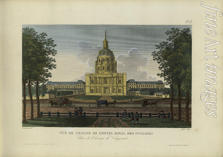 Courvoisier-Voisin Henri - Vue de l'église de l'hôtel royal des Invalides, prise de l'avenue de Vaugirard