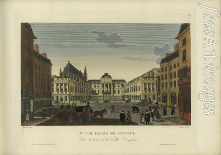 Courvoisier-Voisin Henri - Vue du Palais de justice, prise de la rue de la Vieille-Draperie
