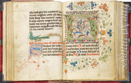 Unbekannter Meister - Gebetbuch. Deutsche Handschrift auf Pergament mit floralem Schmuck ausgestattete Initialen