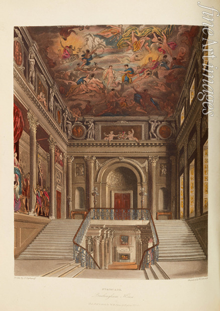 Stephanoff James - Die große Treppe im Buckingham-Palast