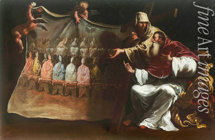 Ricci Sebastiano - Paul III., inspiriert vom Glauben, ruft das Konzil von Trient ein. (Gemäldezyklus zum Leben Papst Paul III.)