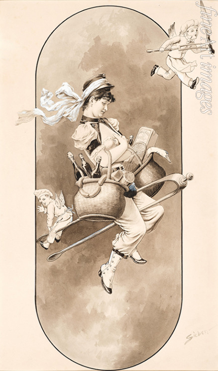 Sieben Gottfried - The flying Chief Cook, Caricature of the Culinary Art