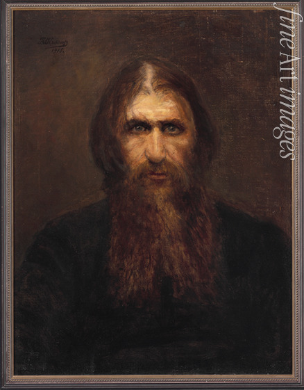 Krarup Theodora - Porträt von Grigori Jefimowitsch Rasputin (1869-1916) als der heilige Mann