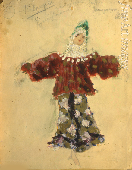 Korovin Konstantin Alexeyevich - Costume design for the ballet The Little Humpbacked Horse by C. Pugni