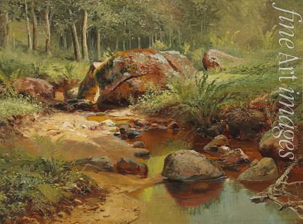 Shishkin Ivan Ivanovich - Spring landscape by a bending brook
