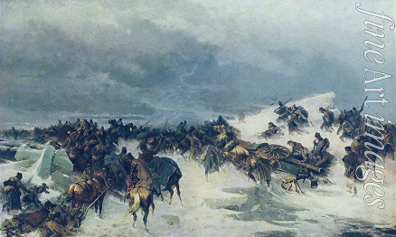 Kotzebue Alexander von - Russian Forces Crossing the frozen Gulf of Bothnia in 1809
