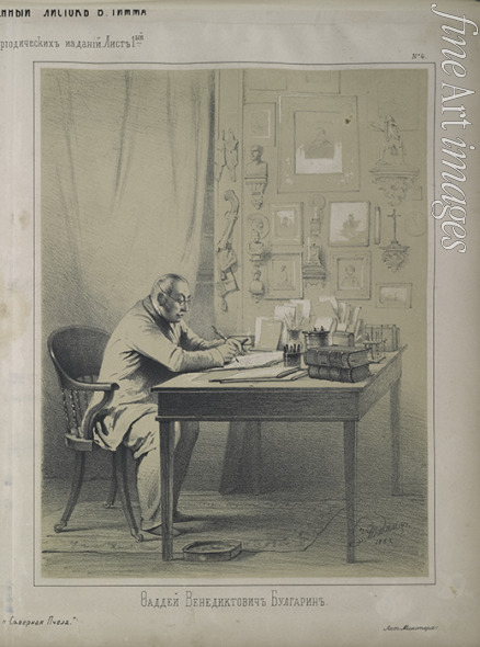 Timm Wassili (George Wilhelm) - Porträt des Schriftstellers Faddei Bulgarin (1789-1859)