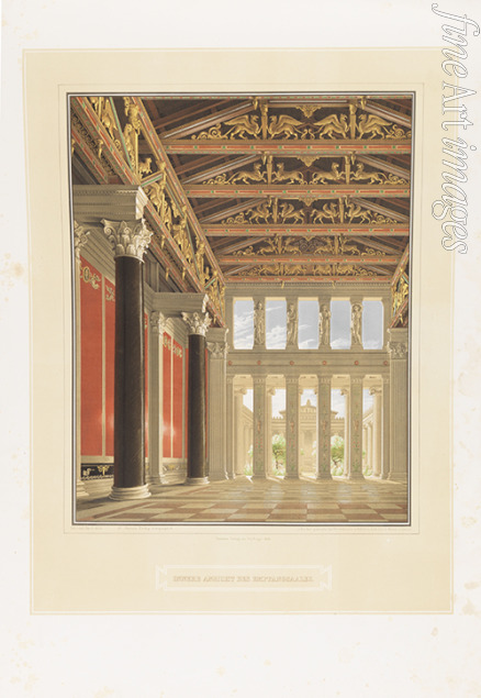 Schinkel Karl Friedrich - Entwurf für ein Königliches Schloß auf der Akropolis in Athen. Der Große Saal 