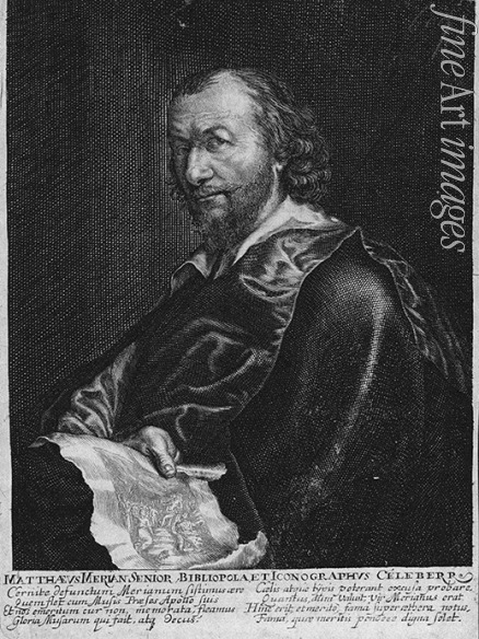 Merian Matthäus the Younger - Portrait of Matthäus Merian the Elder (1593-1650). From Memoria Merianaea