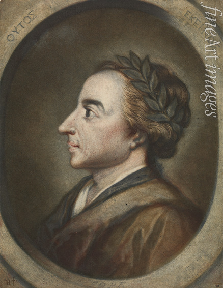 Le Blon Jacques Christophe - Portrait of the poet Alexander Pope (1688-1744)