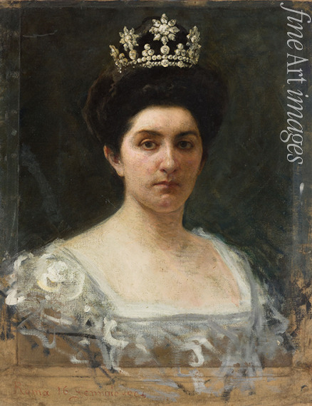 Grosso Giacomo - Portrait of Princess Elena of Montenegro (1873-1952), Queen of Italy
