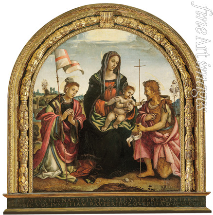 Lippi Filippino - Madonna mit Kind und Heiligen Stephanus und Johannes dem Täufer (Pala dell'Udienza)